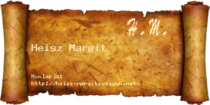 Heisz Margit névjegykártya